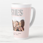 Freunde besties Foto Rose Gold Silber BESTE FREUND Milchtasse (Rechte Ecke)