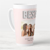Freunde besties Foto Rose Gold Silber BESTE FREUND Milchtasse (Linke Ecke)