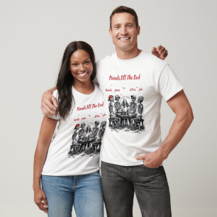 Freunde bis zum Ende Skelett Party T-Shirt