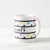 Freunde Black Polka Dots Kaffeetasse (VorderseiteRechts)