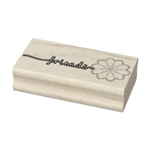 Freunde blühende Briefmarke Gummistempel