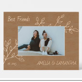 Freunde Blume Besties Custom Wood Picture Frames Geätzte Rahmen