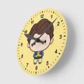 FREUNDE™| Chandler Chibi Runde Wanduhr (Winkel)