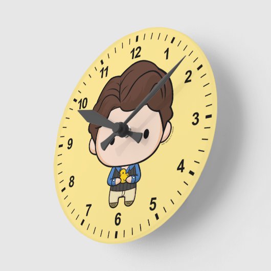 FREUNDE™| Chandler Chibi Runde Wanduhr (Winkel)