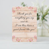 Freunde Dankeschön-Karte Dankeskarte (Stehend Vorderseite)