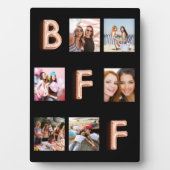 Freunde der BESTE FREUNDIN Black Rose Gold Foto Co Fotoplatte (Vorderseite)