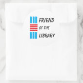 Freunde der Bibliothek Runder Aufkleber (Tasche)