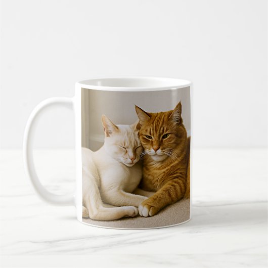 Freunde der gemütlichen Katze Tasse (Links)