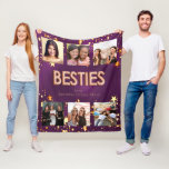 Freunde der lila Rose Goldstars Foto Collage<br><div class="desc">Eine Collage von 6 Ihrer hochwertigen Fotos Ihrer Freunde. Personalisieren Sie Ihre Namen und fügen Sie sie hinzu. Goldener Text. Eine schicke,  weibliche lila Hintergrundfarbe. Die lila Hintergrundfarbe ist ungleichmäßig. Das Wort besties ist geschrieben mit Rose Gold Ballon Schriftart. Dekoriert mit Imitaten,  die goldene Sterne tropfen.</div>