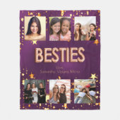 Freunde der lila Rose Goldstars Foto Collage Fleecedecke (Vorderseite)