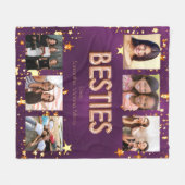 Freunde der lila Rose Goldstars Foto Collage Fleecedecke (Vorderseite (Horizontal))