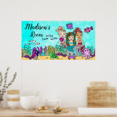 Freunde der personalisierten Meerjungfrau und Meer Poster (Küche)