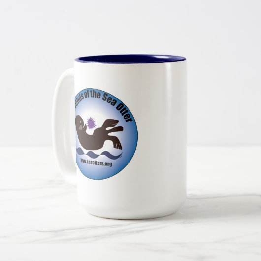 Freunde der Seeotter-Tasse #2 Zweifarbige Tasse (Vorderseite Links)