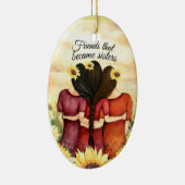 Freunde der Sonnenblume-drei, die Schwestern Keramik Ornament (Rechts)