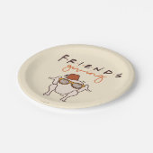 Freunde der T.V. Serie | Freundliches Party Pappteller (Schrägansicht)