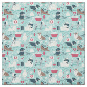 Freunde der Veterinärmedizin, Hunde und Katzen Stoff (Muster)