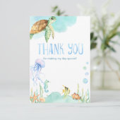 Freunde des charmanten Unterseeraums Vielen Dank Dankeskarte (Stehend Vorderseite)