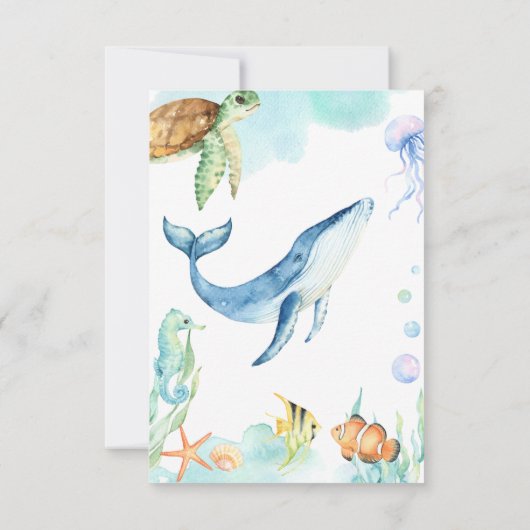 Freunde des charmanten Unterseeraums Vielen Dank Dankeskarte (Rückseite)