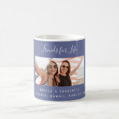 Freunde des Lebens Foto Namen blau Kaffeetasse (Mittel)