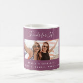 Freunde des Lebens Foto Namen lila Kaffeetasse (Mittel)