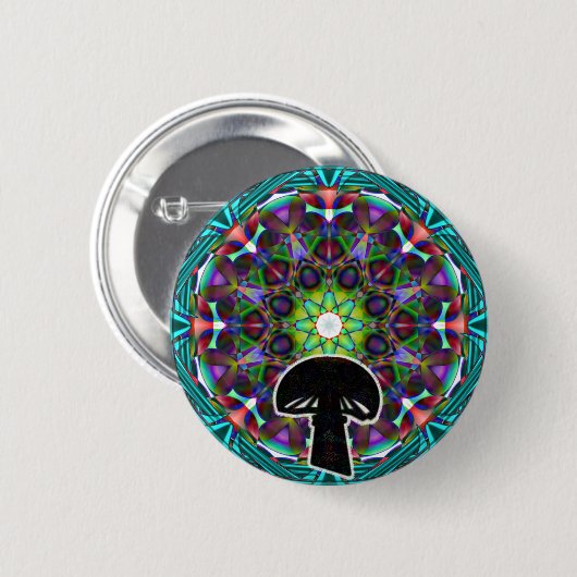 Freunde des Pilz-Knopfes Button (Vorne & Hinten)