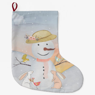 Freunde des Schneemans und des Winterwaldes Großer Weihnachtsstrumpf