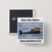 Freunde des Seeotter-Knopfes Button (Vorne & Hinten)