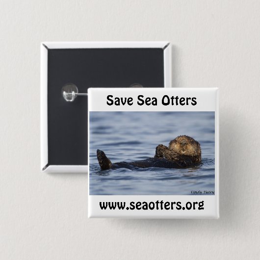 Freunde des Seeotter-Knopfes Button (Vorne & Hinten)