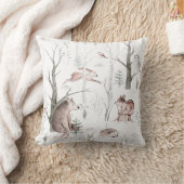 Freunde des Wasserfarbenwaldes Kissen (Decke)