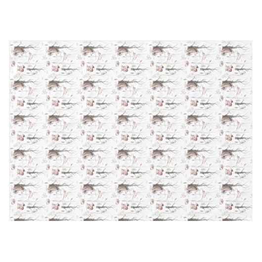 Freunde des Wasserfarbenwaldes Tischdecke (Vorderseite (Horizontal))