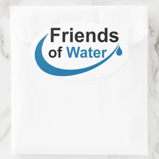 Freunde des Wassers Ovaler Aufkleber (Tasche)