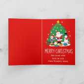Freunde des Weihnachtsmanns Feiertagskarte (Innenseite)