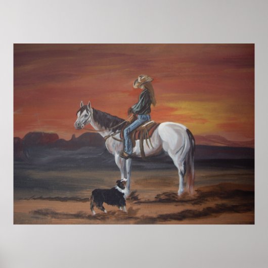 Freunde, die einen Sonnenuntergang teilen Poster (Vorne)