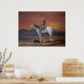 Freunde, die einen Sonnenuntergang teilen Poster (Küche)