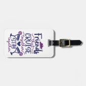 Freunde, die gemeinsam Kreuzfahrten machen Gepäckanhänger (Vorderseite horizontal)