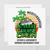 Freunde, die keine BOOZE CRUISE CREW Destination G Einladung (Vorne/Hinten)