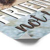 Freunde, die keine Lebensmittel vegan stoppen Tier Poster (Ecke)