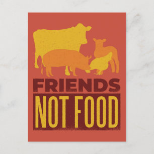 Freunde, die keine Tiere in der Lebensmittelindust Postkarte