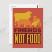 Freunde, die keine Tiere in der Lebensmittelindust Postkarte (Vorne/Hinten)