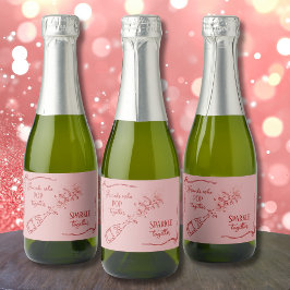 Freunde, die Sprudel-Champagner Coquette Design kn Schaumweinetikett