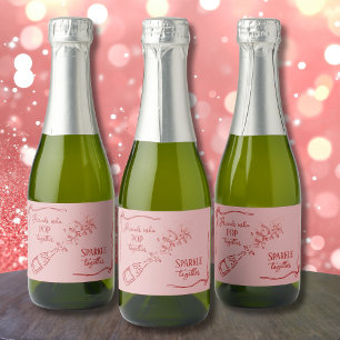 Freunde, die Sprudel-Champagner Coquette Design kn Schaumweinetikett
