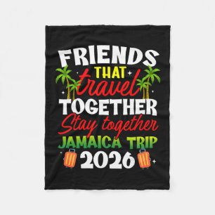 Freunde, die zusammen reisen Jamaika-Trip 2026 Fleecedecke