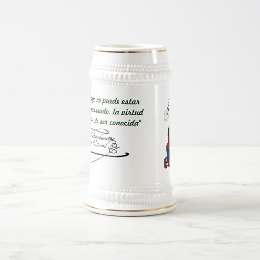 FREUNDE DONS QUIXOTE s - 400 Jahre - Cervantes Bierglas (Mittel)