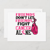 Freunde Dont Lasse Freunde allein im Kampf gegen d Ankündigungspostkarte (Vorne/Hinten)