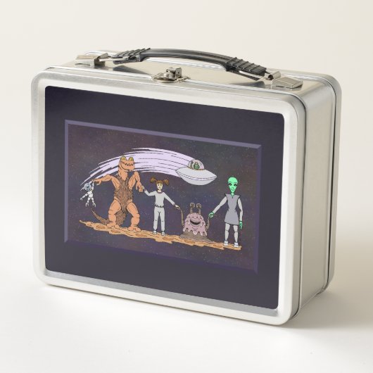 Freunde, egal, welche Unterschiede Metall Lunch Box (Vorderseite)