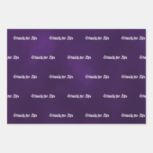 Freunde eines lila rosa Skripts Geschenkpapier Set (Vorderseite)