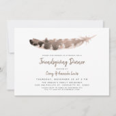 Freunde eines Party der Feder-| Friendsgiving Einladung (Vorderseite)