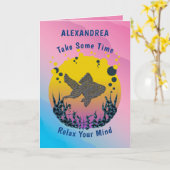 Freunde entspannen Sie Ihren Geist verdienen Sie e Karte (Gelbe Blume)