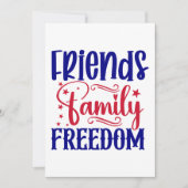 Freunde, Familie und Freiheit Einladung (Vorderseite)