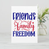 Freunde, Familie und Freiheit Einladung (Stehend Vorderseite)